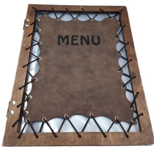 Drewniana karta menu "Leather" MD37 - standard