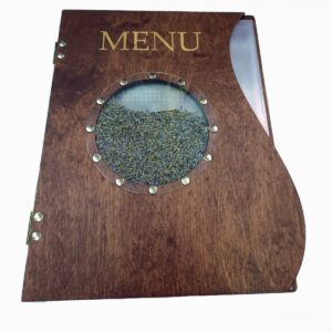 Drewniana karta menu "Flowers & spices" MD39 - standard