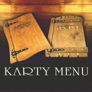 Drewniane karty menu